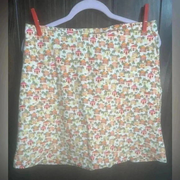 J. Jill Mini House Print Skirt. Size: Medium Petite - Picture 3 of 7